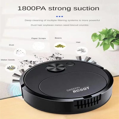Portable Mini Wireless Smart Sweeping Robot Mopping 3 In1  For Home Office Robot