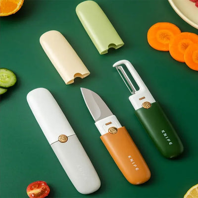 Stainless Steel 2 in 1 Fruit cutting Knife with Peeler For Peeling and Cutting